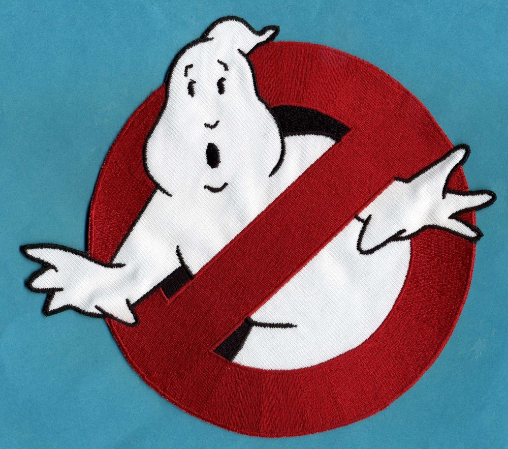 LARGE Ghostbusters 1 style 8" [inch] No Ghost Embroidered Iron-On Patch