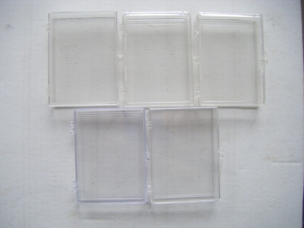 5 PLASTIC 25/30 CARD TEAM SET BOXES