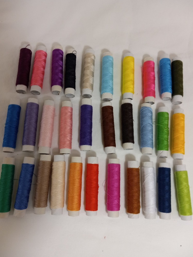 Lot Of Thirty Sewing Threads Multicolor