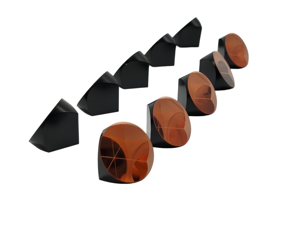10pcs Corner Cube Prism Plated 25.4mm Trihedral Retroreflector