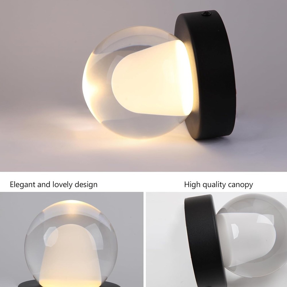Mini Globe Semi Flush Mount Ceiling Light Fixture, Small Close to Black