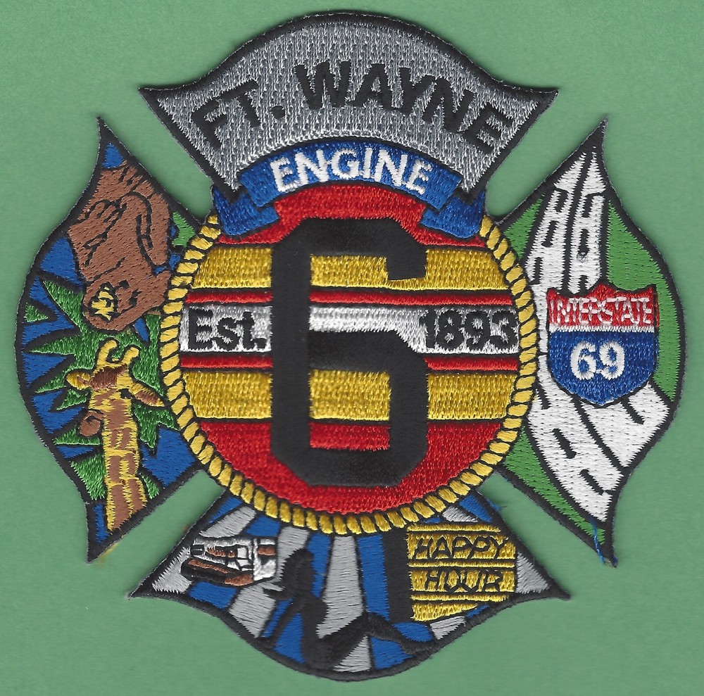 FORT WAYNE INDIANA ENGINE COMPANY 6 FIRE PATCH