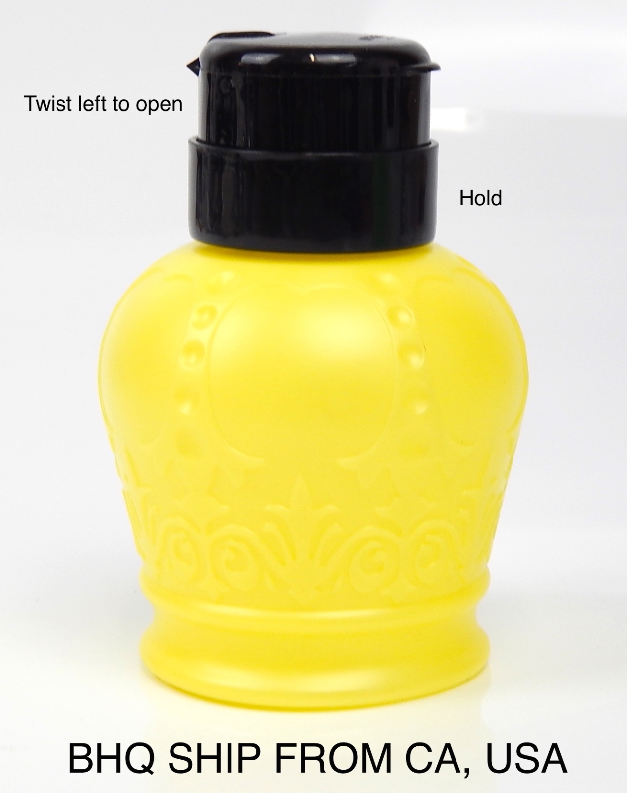 Nail Pump Dispenser Bottle (Yellow)