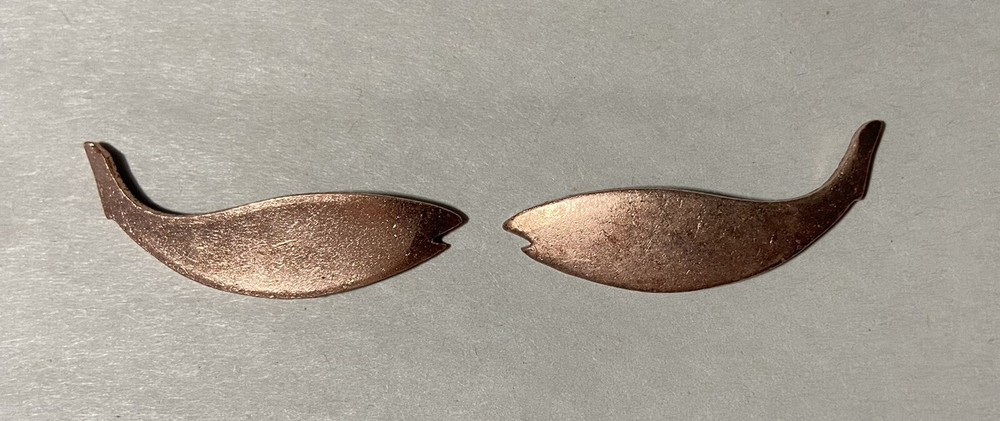 24X Copper Blanks for enameling use-  SMALL FISH shape