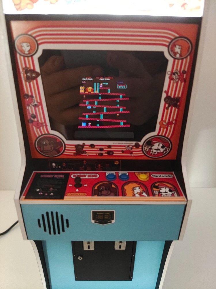 Donkey Kong trilogy plus 10 extra games. 1/6 scale mini working arcade cabinet.