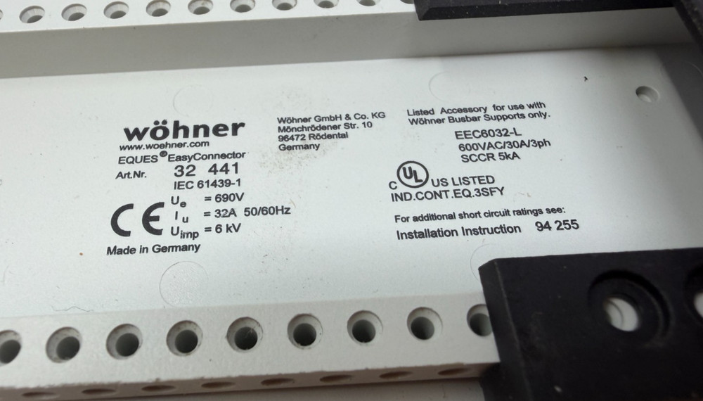 Wohner 32441 Busbar Adapter *Damaged*