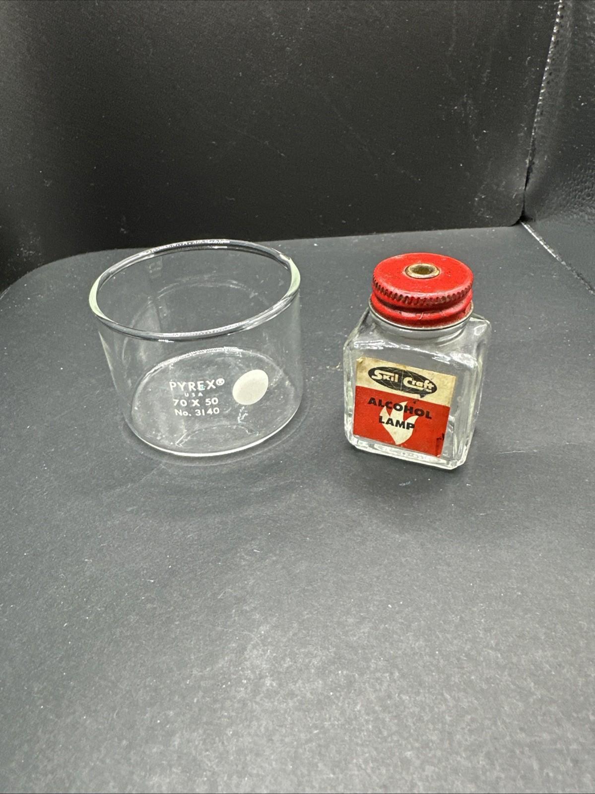 Pyrex Dish  Vintage Skil Craft Alcohol Lamp Chemistry Lab