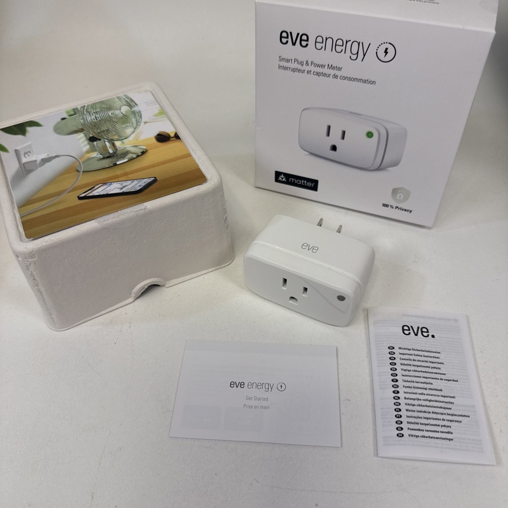 Eve Energy (Matter) - Smart Plug, Power Meter, App And Voice Control, Thread