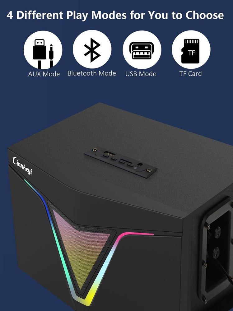 2.1 USB-Powered Computer Speaker with Subwoofer,Computer Speakers with 9 subw