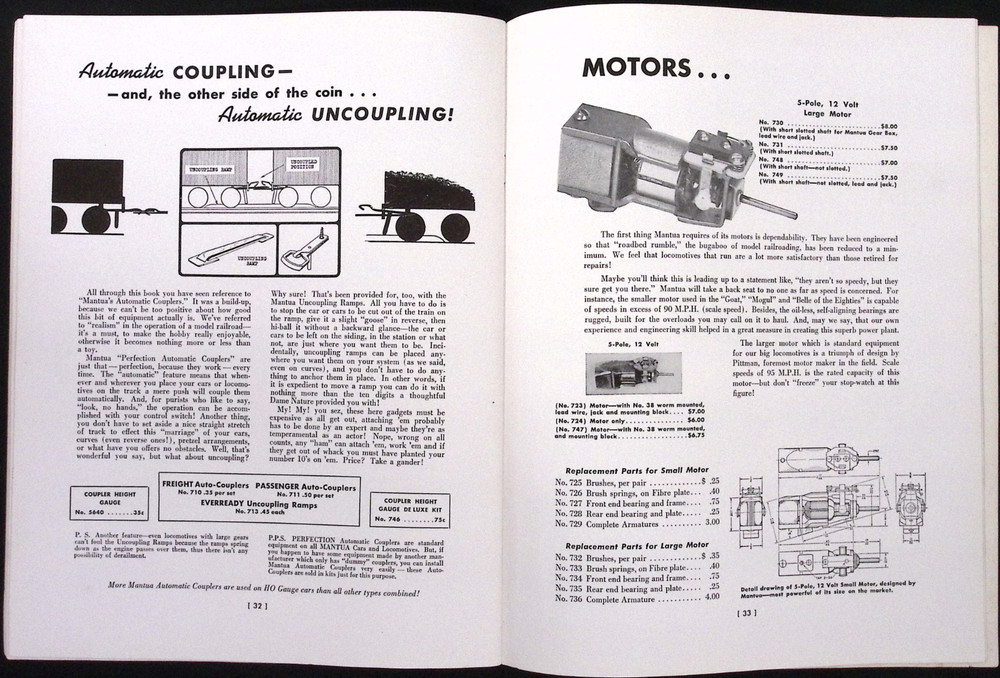 1948 Mantua Model Railroading Catalog and Handbook