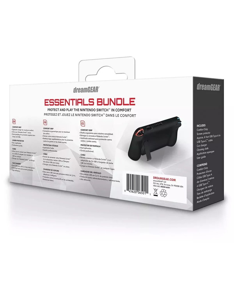Nintendo Switch Essential Bundle Screen Protector Car Charger Case & More NEW 🎮