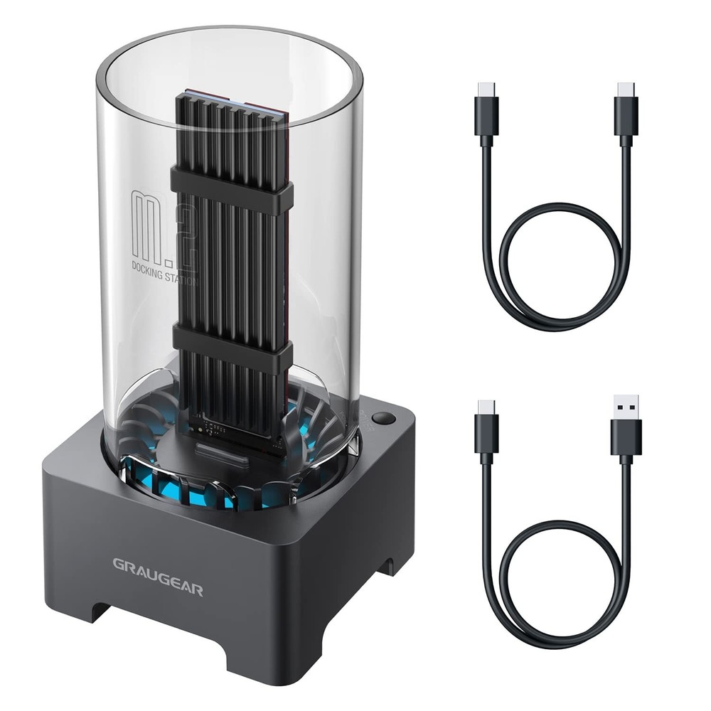 GRAUGEAR M.2 External Cases Bundle: NVMe/SATA SSD Docking Station With Built-...
