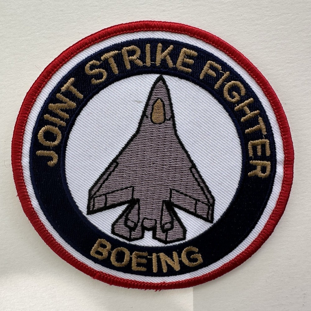 F-35 JSF Embroidered Patch Boeing Joint Strike Fighter Powered 4”