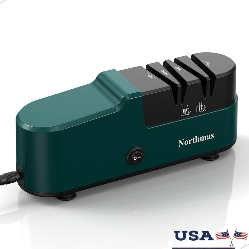 Electric Knife Sharpener 2-Stage Professional Quick & Compact Global Voltage New