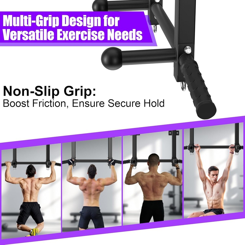 Joist Mounted Pull Up Bar, 650lbs Heavy Duty Strength Training Pullup Bars, Mult