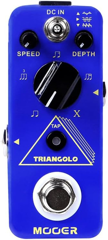 TRIANGOLO Guitar Micro Tremolo Pedal with 3 Selectable Wave Forms, 5 Different S