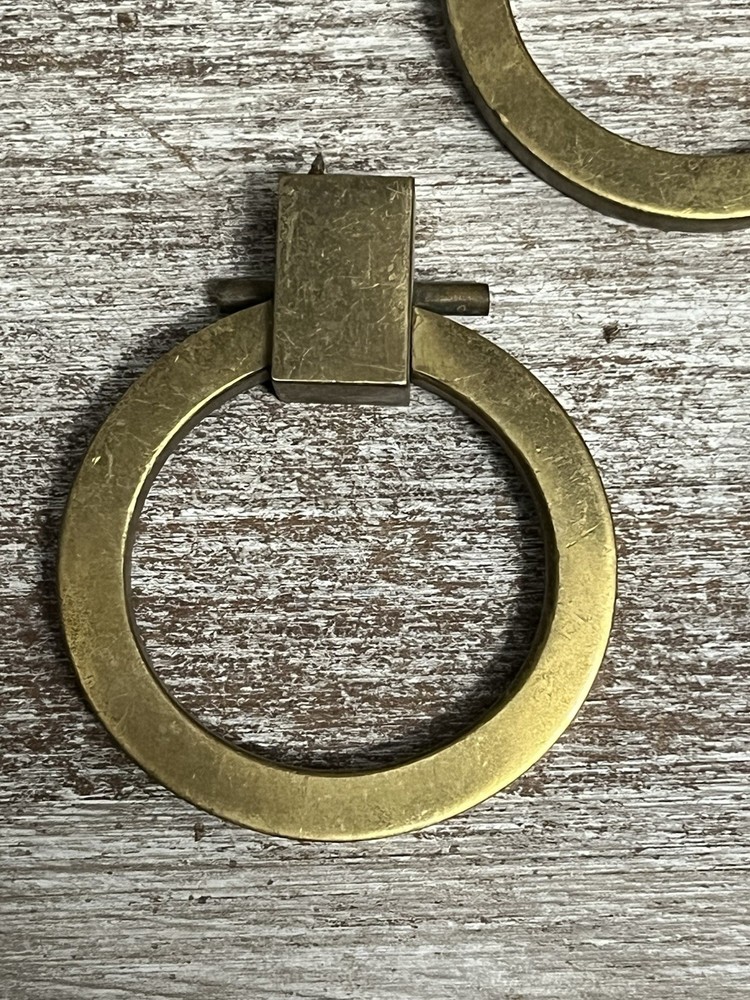 Robsjohn Gibbings Brass Ring Drawer Pulls A209 MCM 2” QTY 3