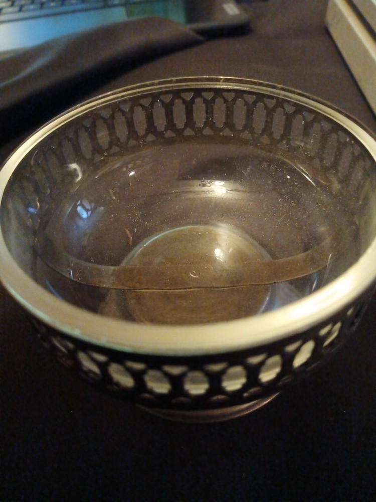 Bowl Candy Or Jelly and Glass with handle