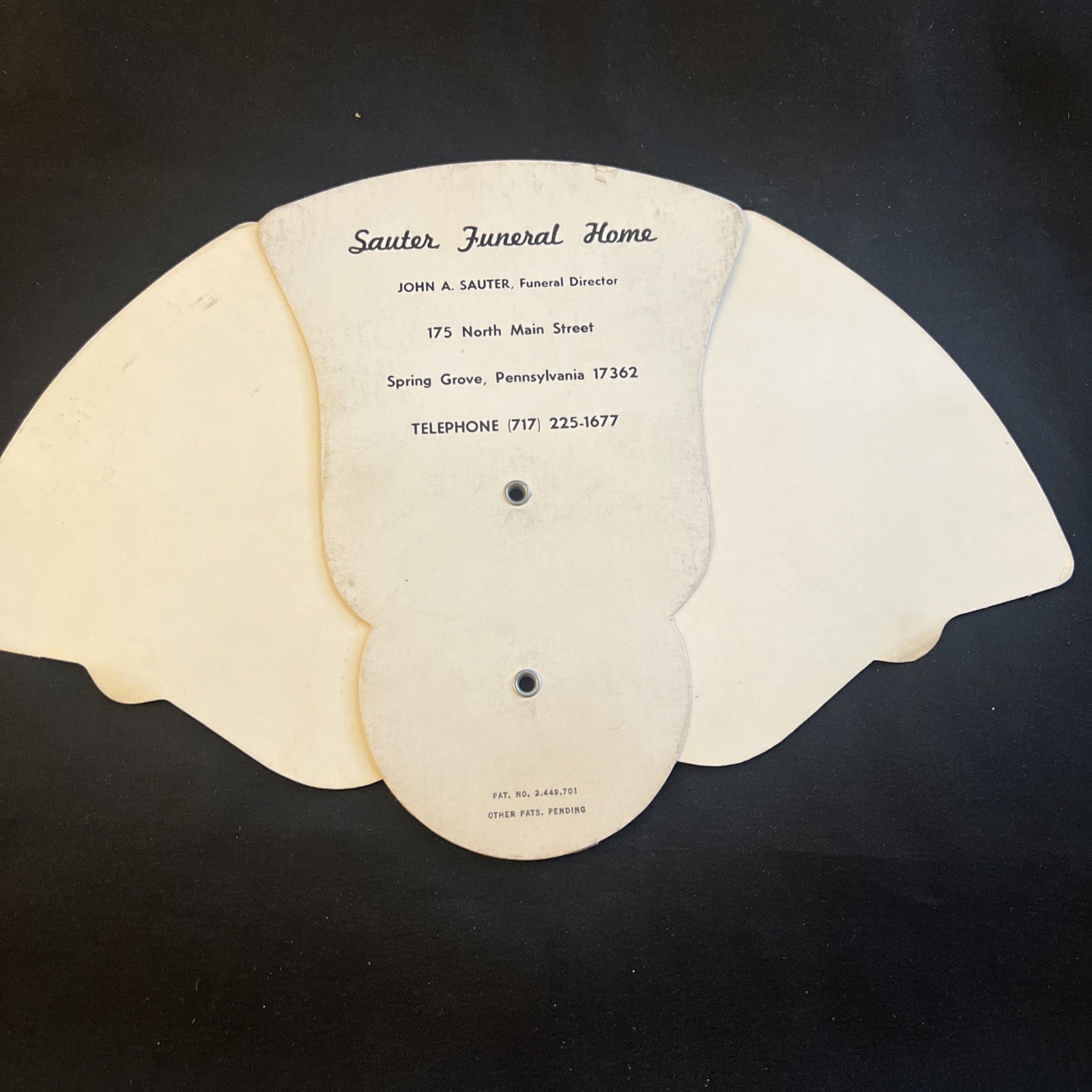 Funeral Home Fan Sauter Funeral Home "The Good Shepherd" Vintage Trifold