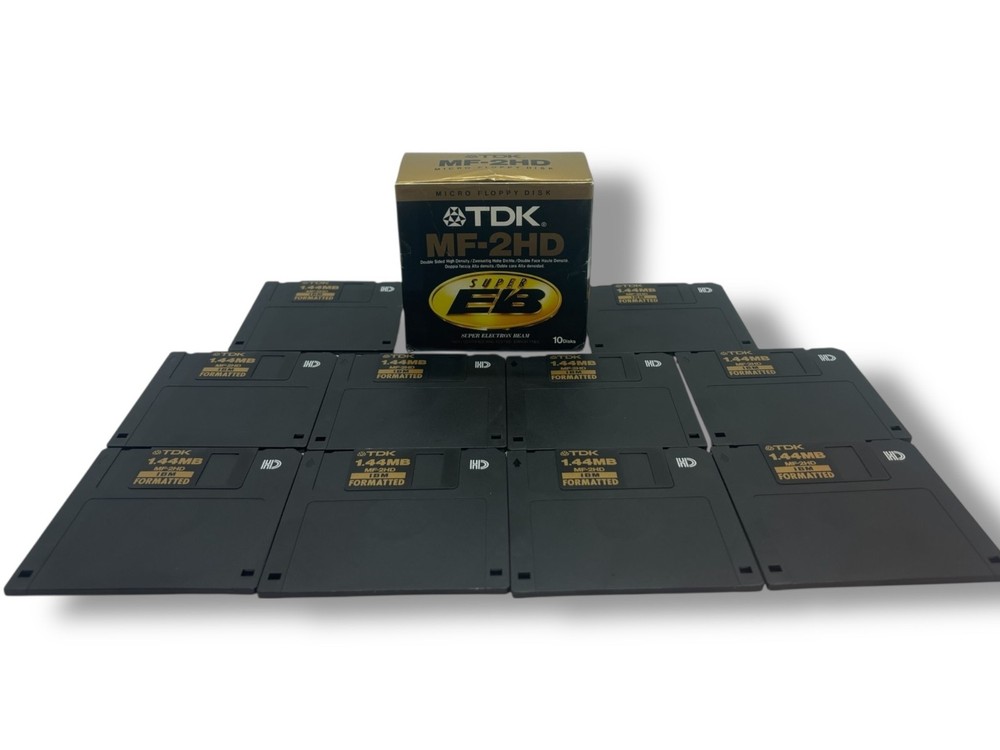 DK MF-2HD Micro Floppy Disk 10 Disks Double Sided High Density