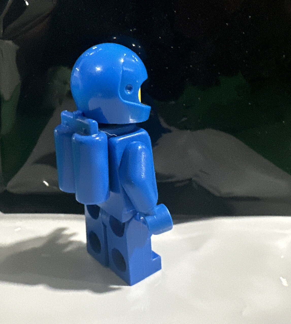 LEGO Classic Blue Spaceman W/ Moto Helmet And Oxygen Tank