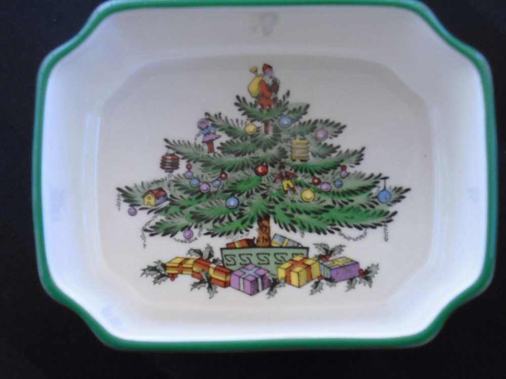 C-384 Spode Christmas Tree Candy Nut Trinket Dish