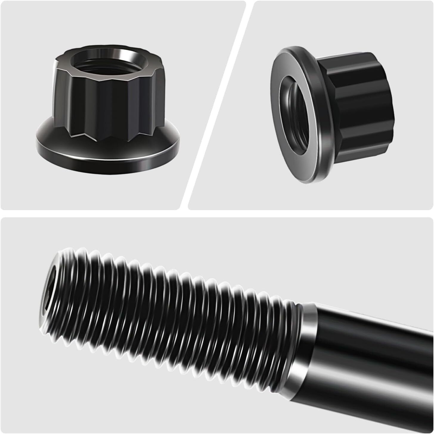 Head Studs Bolts Kit Black For 2004-2020 Chevy GM 4.8L 5.3L 5.7L 6.0L 6.2L 7.0L