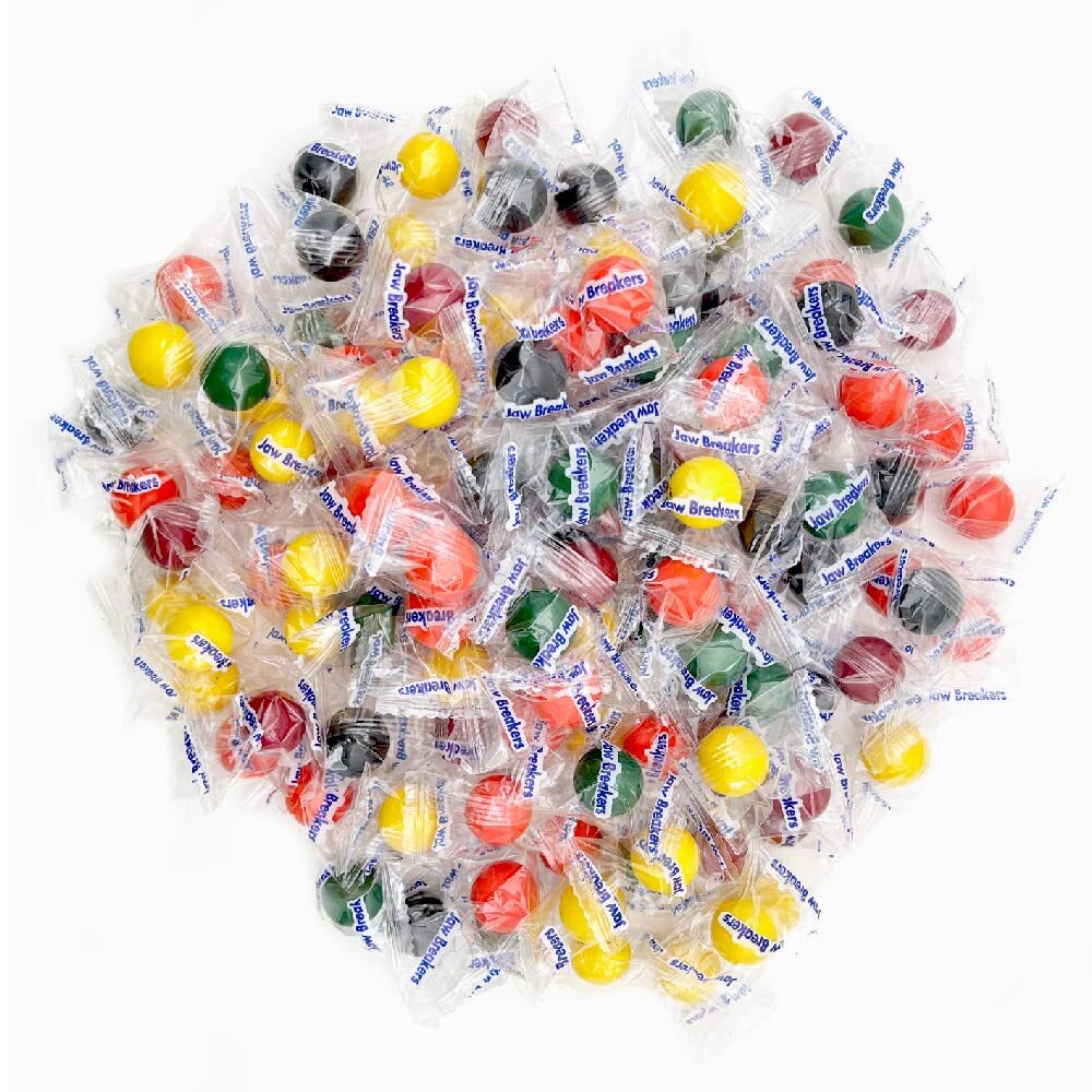Jaw Breakers Individually Wrapped Fruit Flavored Hard Candy, 1.5 Pound Bag