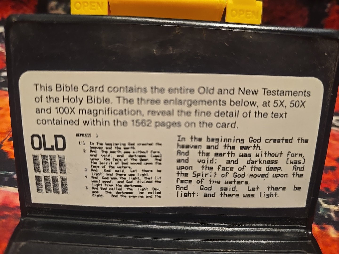 UNIQUE 1970 Holy Lunar Bible NCR Microform - Complete - NEW - King James Edition