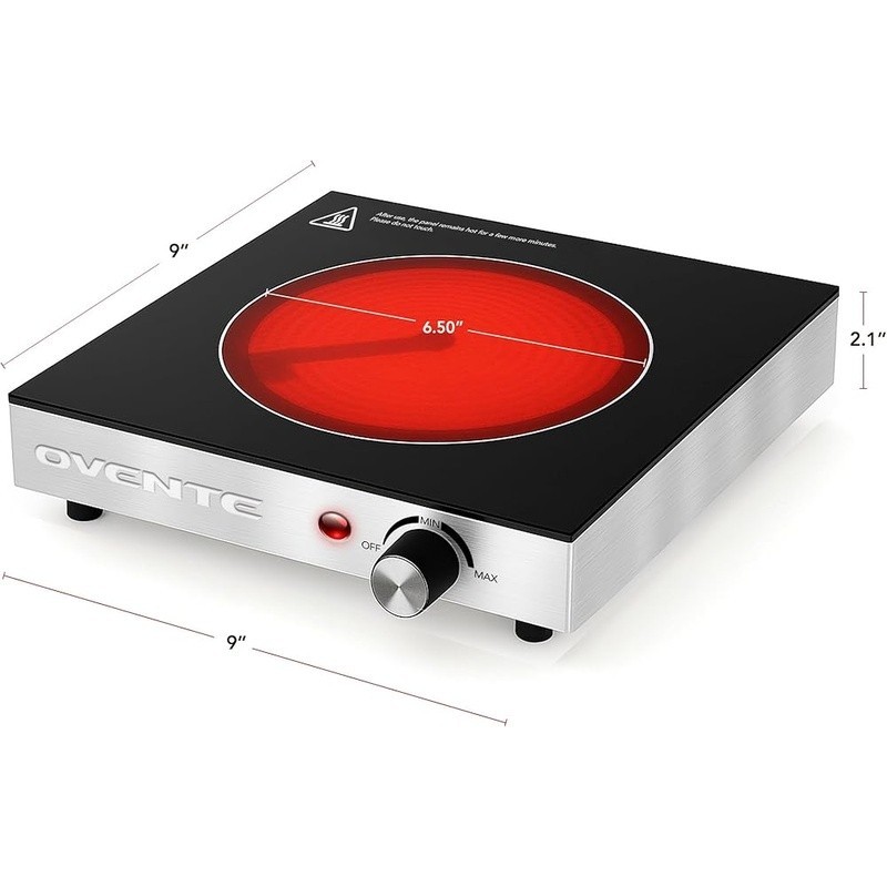 Electric Infrared Portable Burner Compact Cooktop Quick Efficient Heating