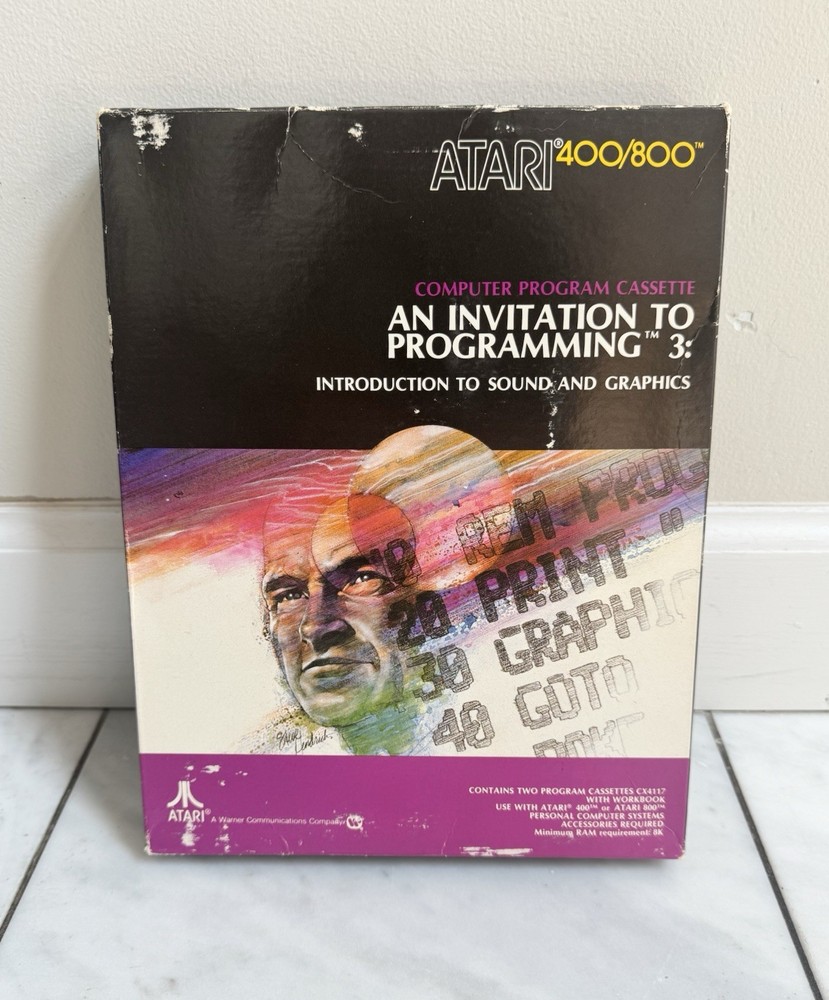 Vintage Atari 400/800 Computer Program Invitation To Programming 3 CX4117