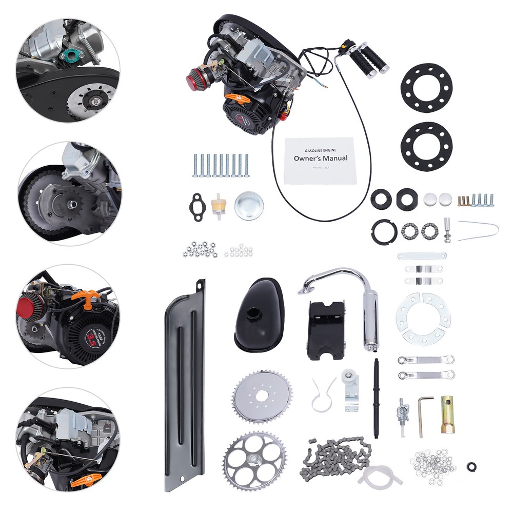 100cc 4 Stroke Bicycle Engine Kit Gas Motorized Motor Bike Modified DIY Engine