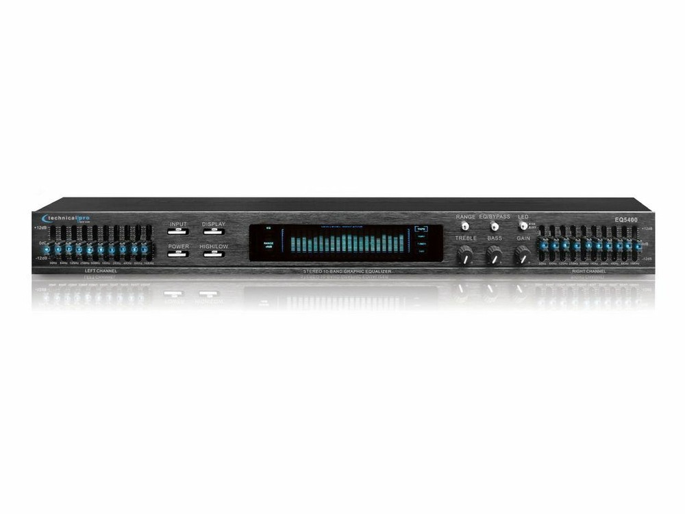 Technical Pro EQ5400 Professional Dual 10-Band Equalizer