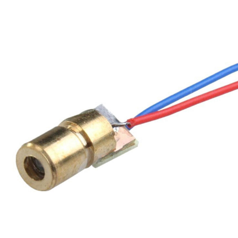 40PCS 650nm 6mm 3V 5mW Mini Laser Dot Diode Module Head WL Red