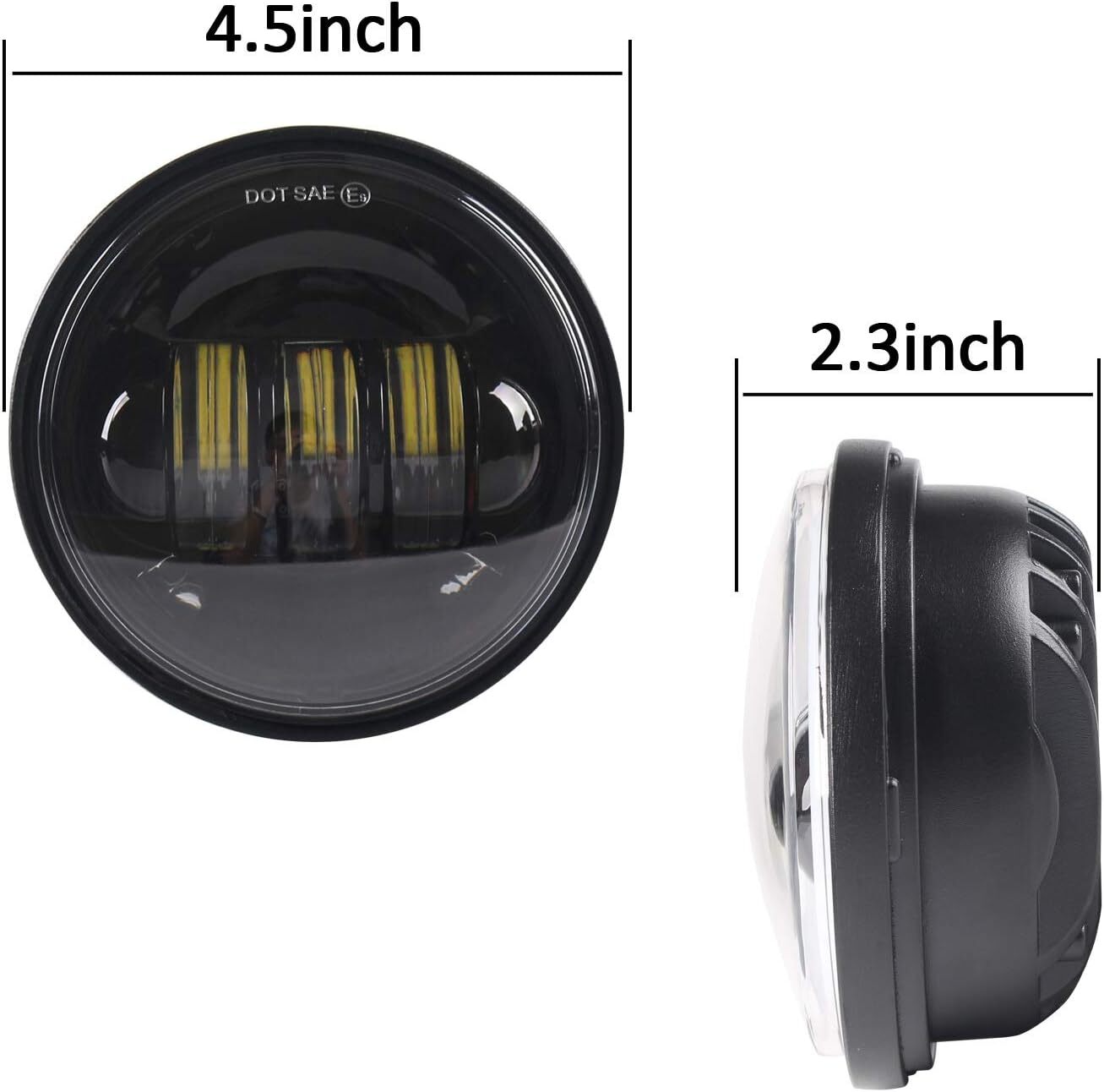 7" inch LED DRL Headlight + Passing Lights For Harley Davidson Touring Road King