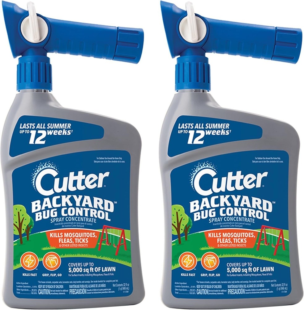 Backyard Bug Control Spray 2-Pack – Kills Mosquitoes, Fleas, Ants, 32 oz Each