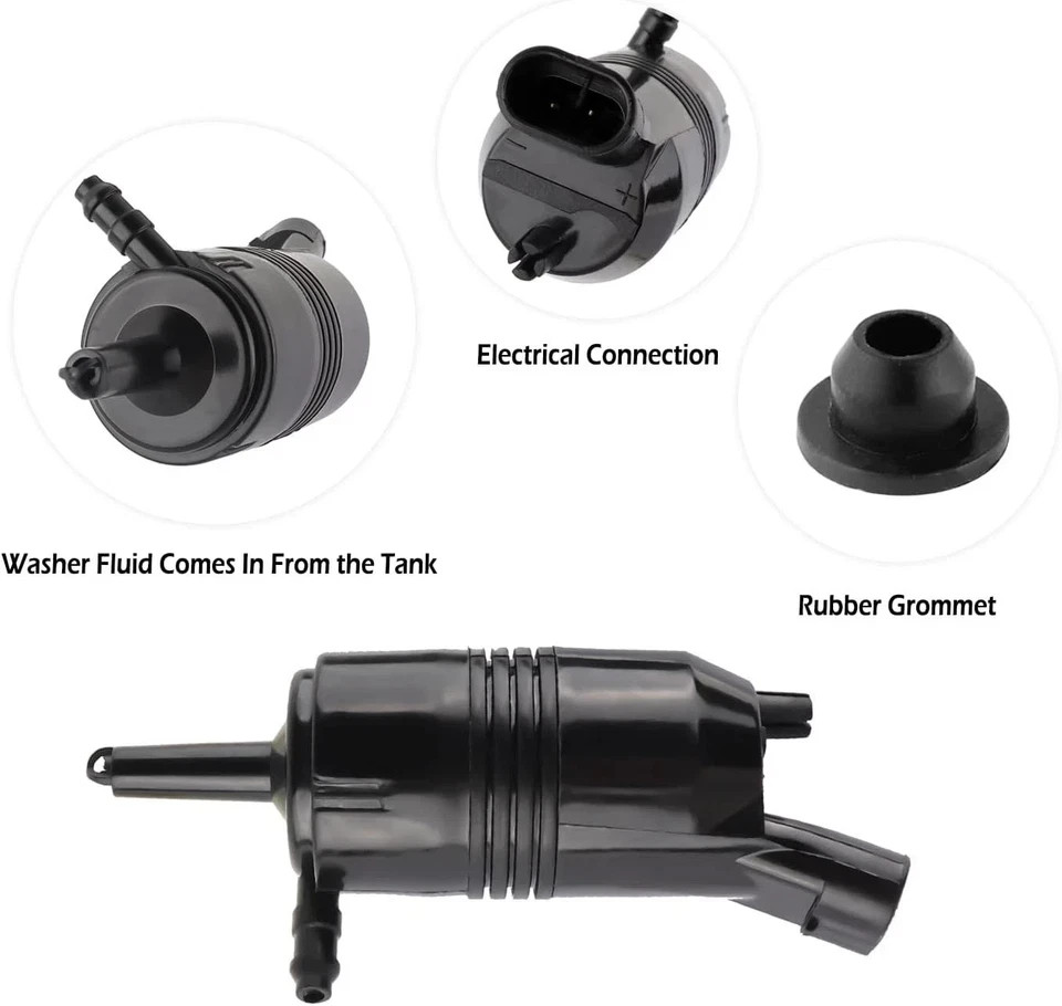 Windshield Washer Pump, Windshield Wiper Pump Compatible with Silverado, Impa