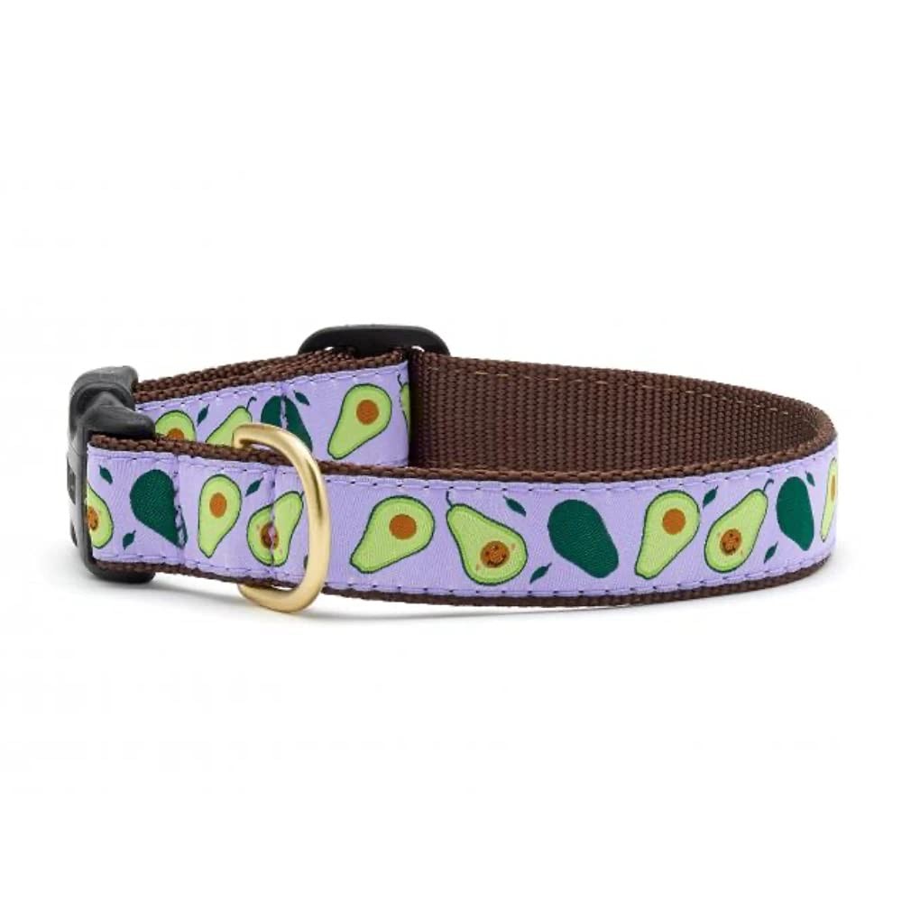 Up Country Avocado Pattern Dog Collar & Leash – Small 9–15" 5/8" Width