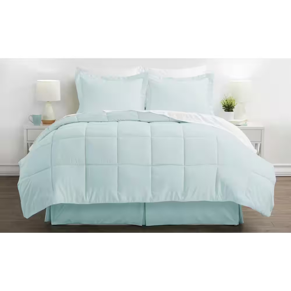 Performance 8-Piece Aqua California King Comforter Set