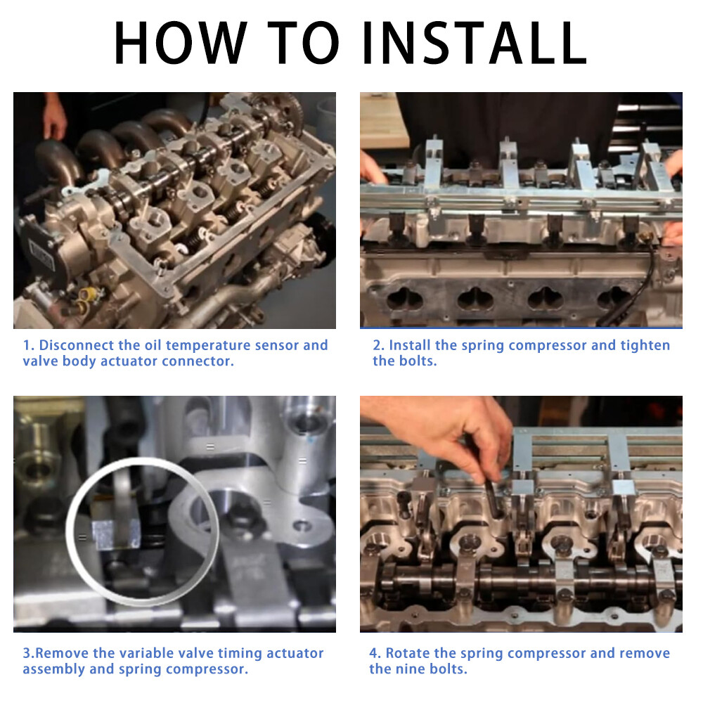 Engine Actuator Spring Compressor Assembly Tool for Fiat MultiAir Turbo Engines