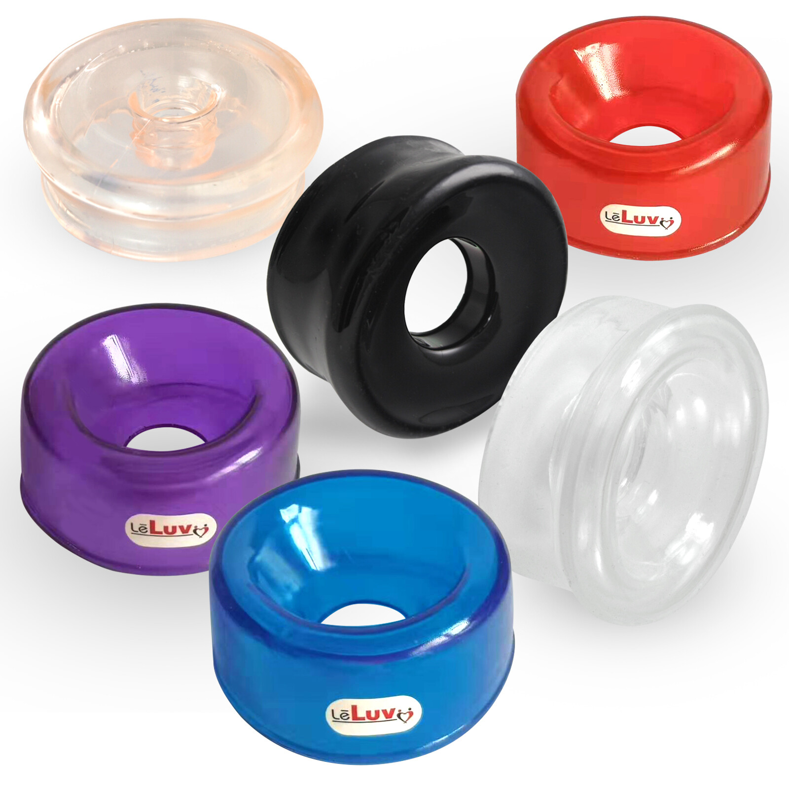 LeLuv Penis Pump Cylinder Seals Sleeve Soft Translucent TPR - 1.75 to 2.25 Inch