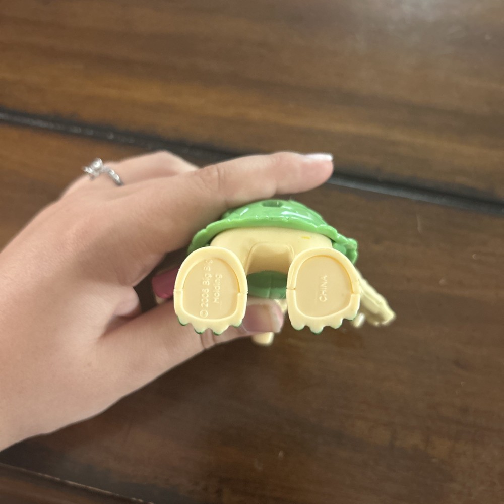 Old Turtle Toy Holding A Book