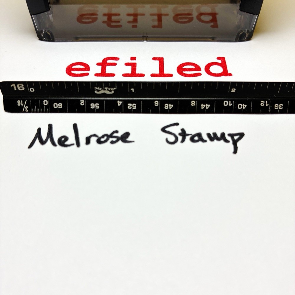 Efiled Rubber Stamp Red Ink Self Inking Ideal 4913 E-filed