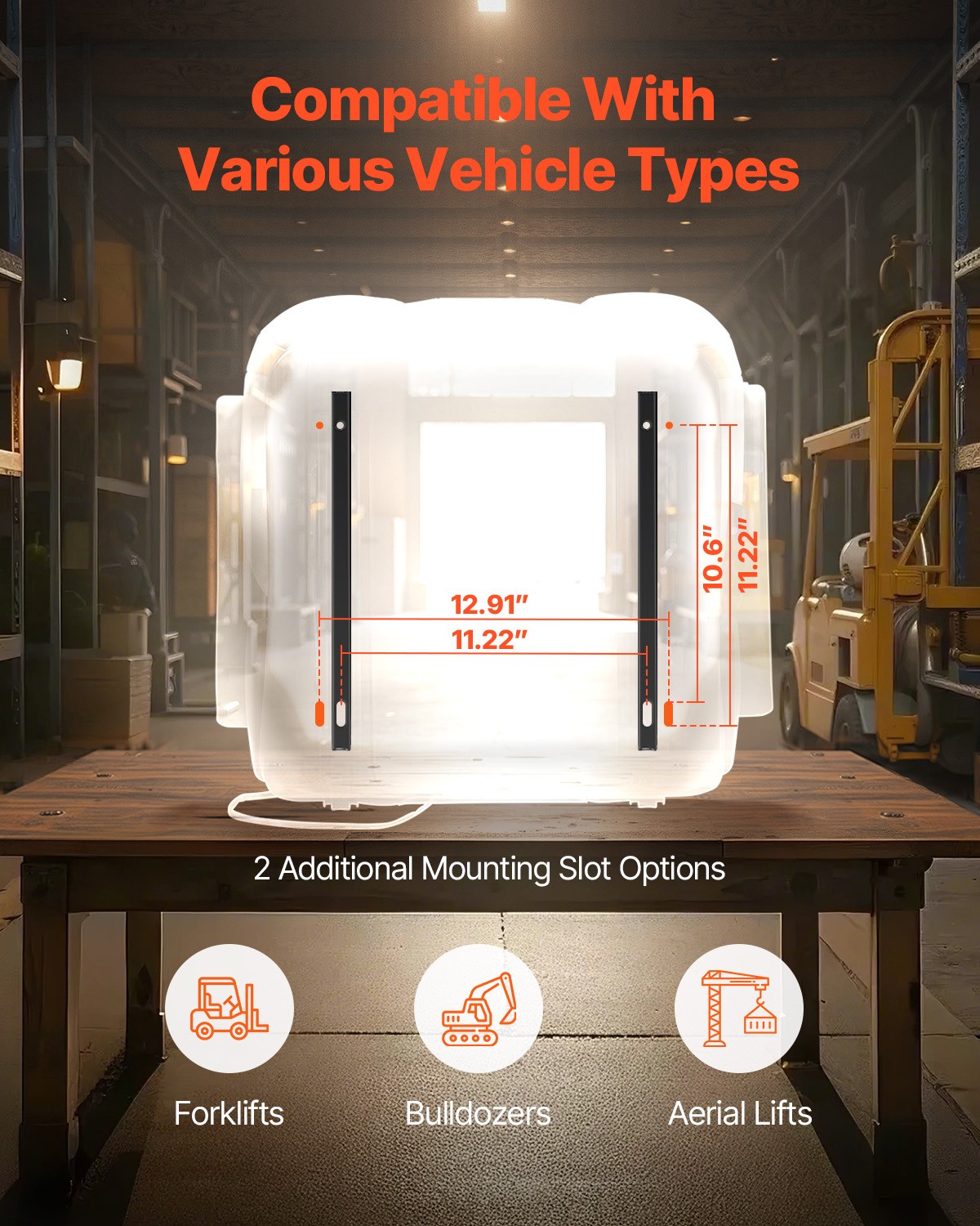 VEVOR Universal Forklift Seat Fold Down Tractor Suspension Seat Chair Adjustable