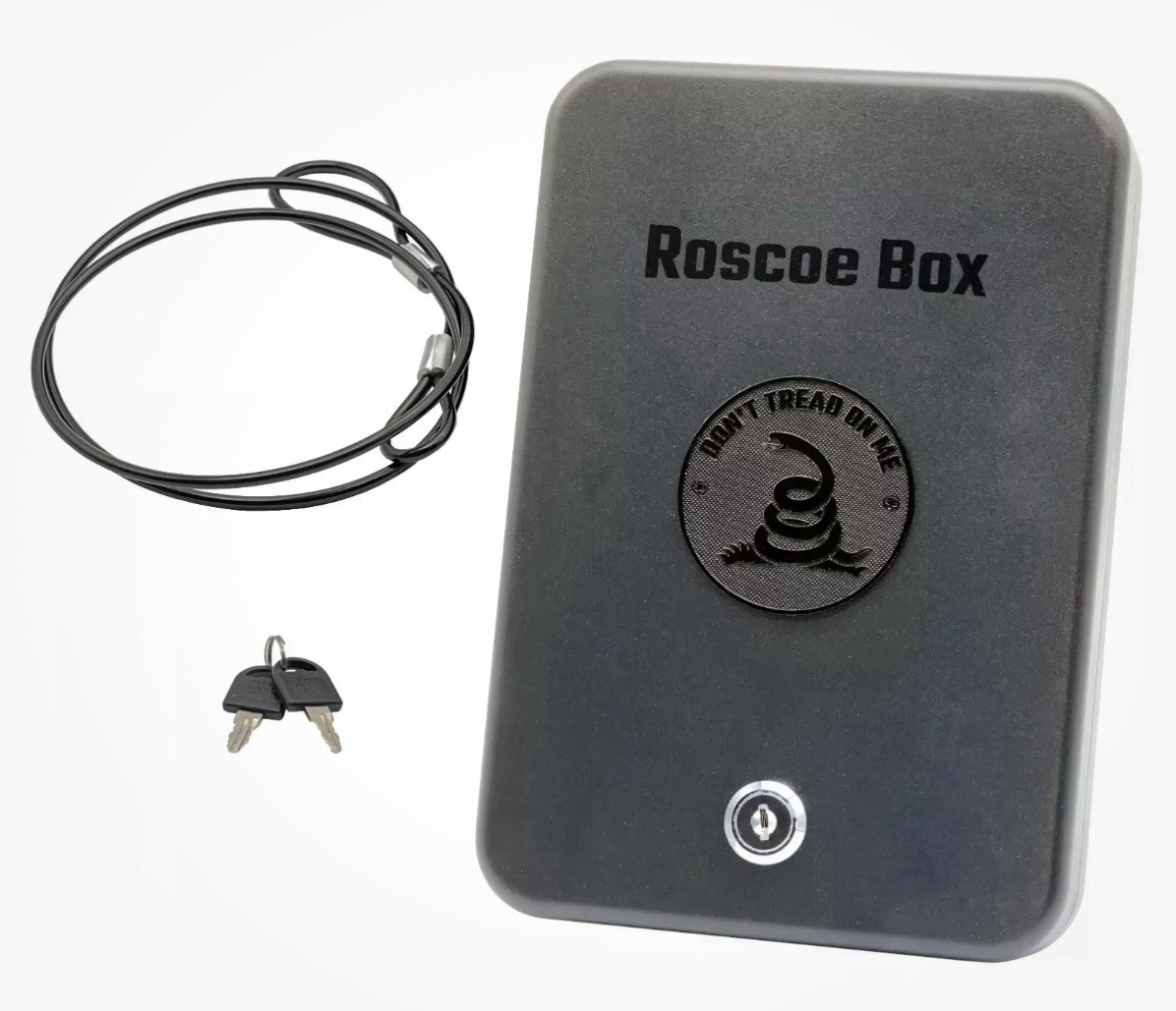 Roscoe Box Small Pistol Gun Storage Safe Don't Tread on Me Handgun Safe Keyed
