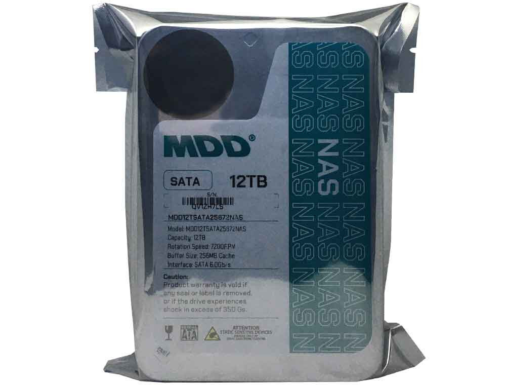 MDD 12TB 7200RPM 256MB Cache SATA 6.0Gb/s 3.5" NAS Hard Drive - 3 Year Warranty
