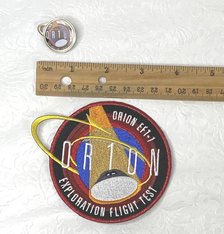 Orion EFT-1 Exploration Flight Test Original AB Emblem Patch and Collectors Pin
