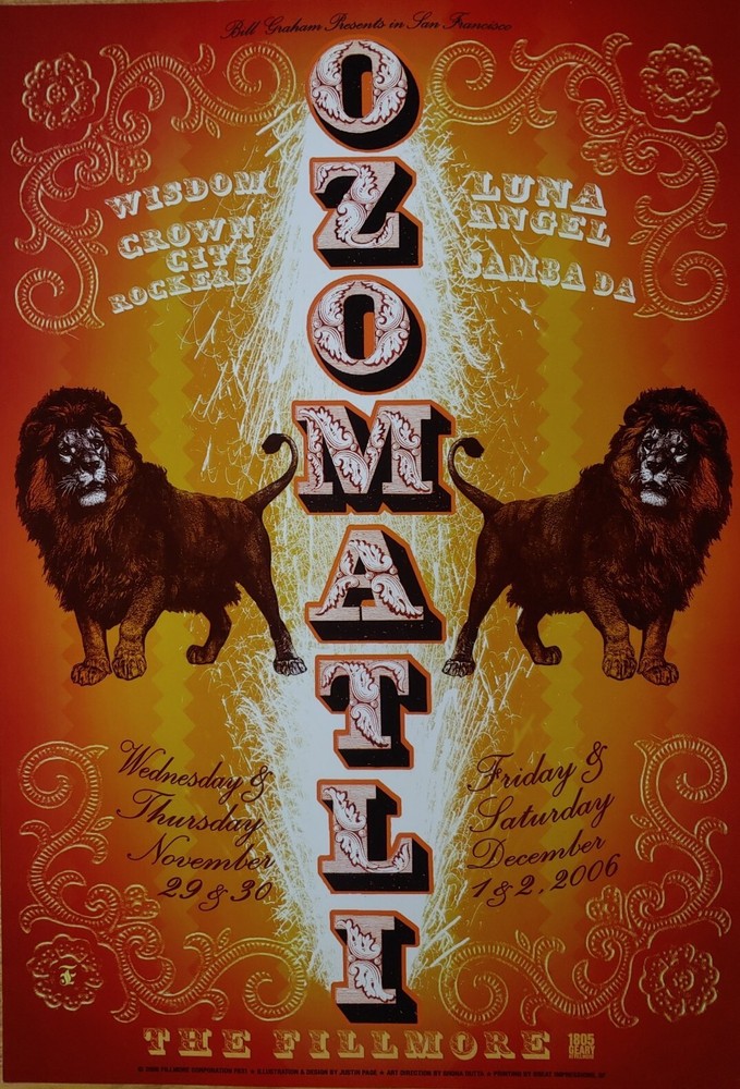 Ozomalt Concert Poster Fillmore 2006 F-831