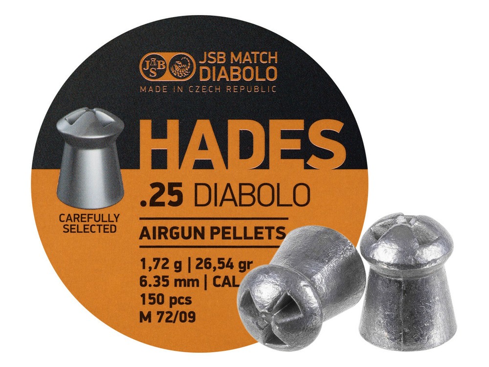 JSB Match Diabolo Hades .25 Cal 26.54gr. Hollowpoint 150 Count