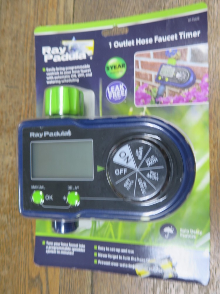 Ray Padula 1-Zone Programmable Electronic Sprinkler Timer for Yard Garden Hose